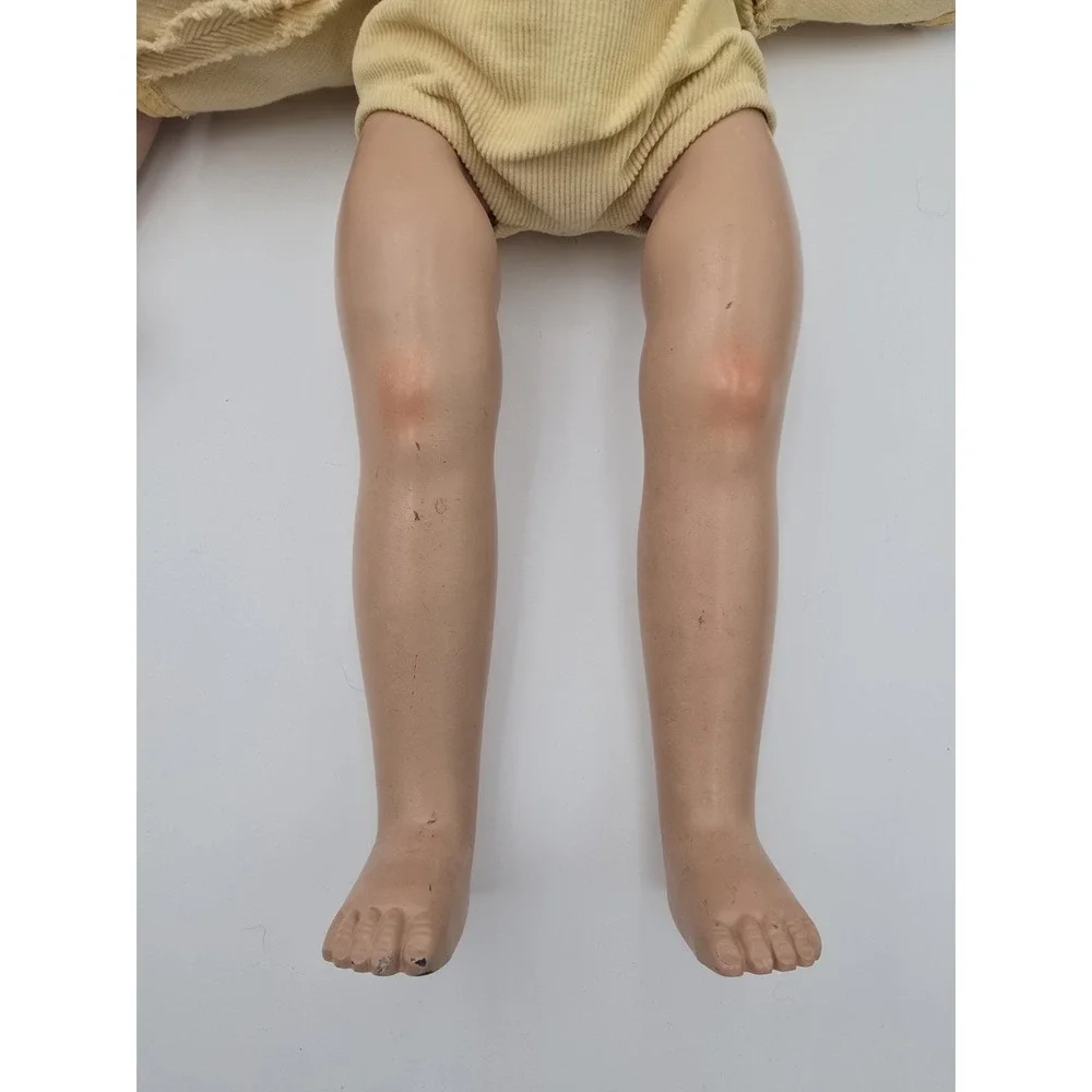 2 Vintage Hard Plastic Dolls TLC Or Creepy Halloween Decor Raving Beauty AS-IS